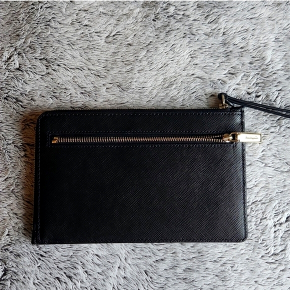 Kate Spade Staci Medium L-Zip Wristlet Wallet Black Saffiano Leather NWOT - Picture 2 of 11